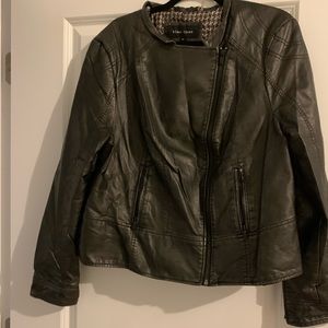 Dark gray motorcycle jacket